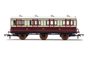 LNWR, 6 Wheel Coach, 1st Class, Fitted Lights, 1889 - Era 2 - R40119 - PRE ORDER - New For 2021 Estimated 01-02-21