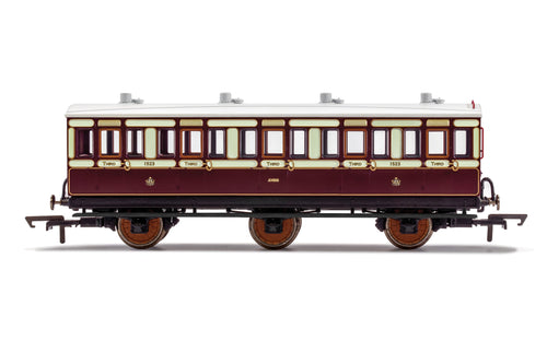 LNWR, 6 Wheel Coach, 3rd Class, Fitted Lights, 1523 - Era 2 - R40120 - PRE ORDER - New For 2021 Estimated 01-02-21