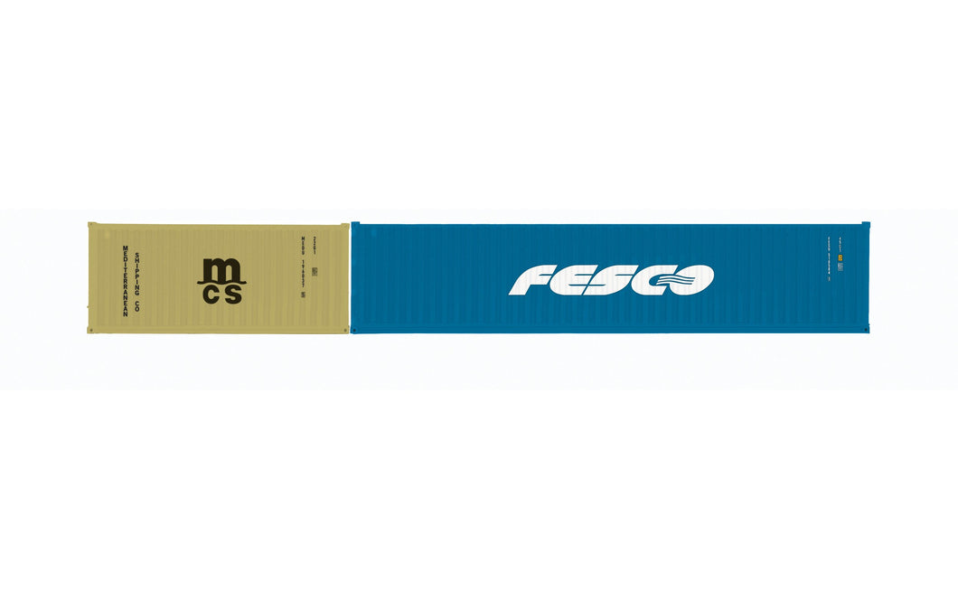 MCS & Fesco, Container Pack, 1 x 20 Foot and 1 x 40 Foot Containers - Era 11 - R60043 - PRE ORDER - New For 2021 Estimated 01-05-21