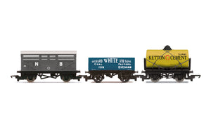 RailRoad Triple Wagon Pack, Various - Era 3 - Hornby - R60135