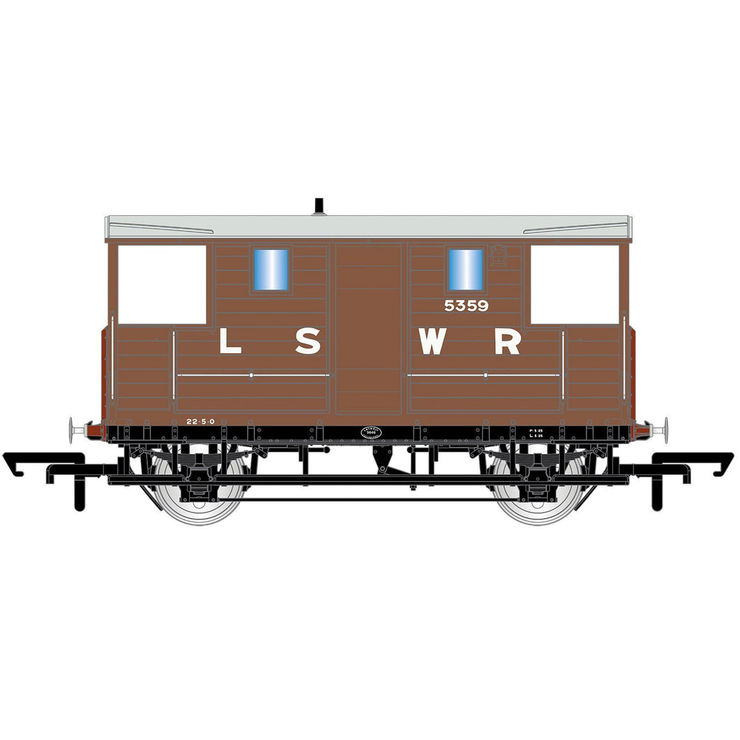 LSWR, 20T 'New Van' Goods Brake Van, 5359 - Era 2 - R6911A -Available