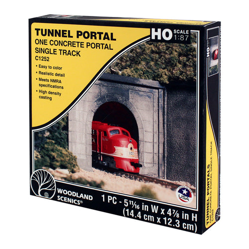 HO Concrete Single Tunnel Portal