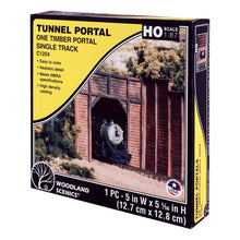 Load image into Gallery viewer, HO Timber Single Tunnel Portal
