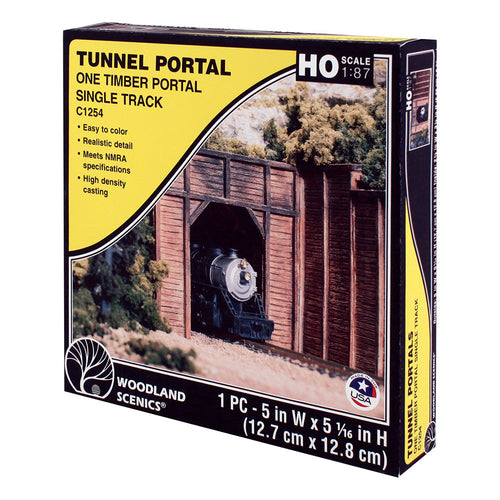 HO Timber Single Tunnel Portal