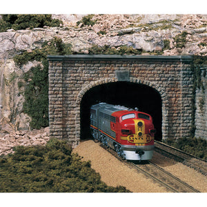 HO Cut Stone Double Tunnel Portal - Bachmann -WC1257