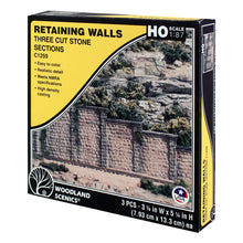 Load image into Gallery viewer, HO Cut Stone Retaining Wall (x3)
