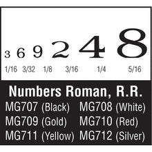 Load image into Gallery viewer, Numbers Roman R.R. Gold - Bachmann -WMG709
