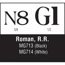 Load image into Gallery viewer, Roman R.R. Black 3/8&quot;, ‚½&quot; - Bachmann -WMG713
