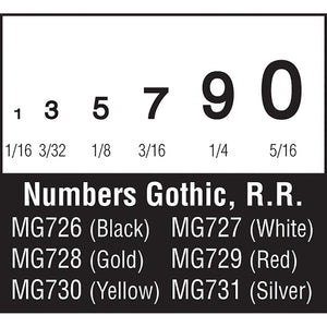 Numbers Gothic R.R. Gold - Bachmann -WMG728