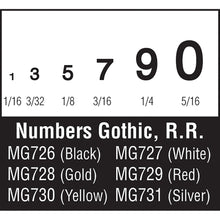 Load image into Gallery viewer, Numbers Gothic R.R. Yellow - Bachmann -WMG730
