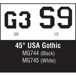 45‚° USA Gothic White 3/8,1/2 - Bachmann -WMG745