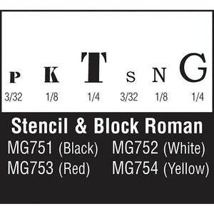 Stencil & Block Roman Black - Bachmann -WMG751