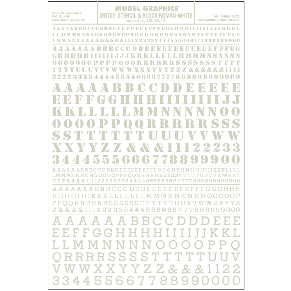 Stencil & Block Roman White