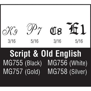 Script & Old English Gold - Bachmann -WMG757