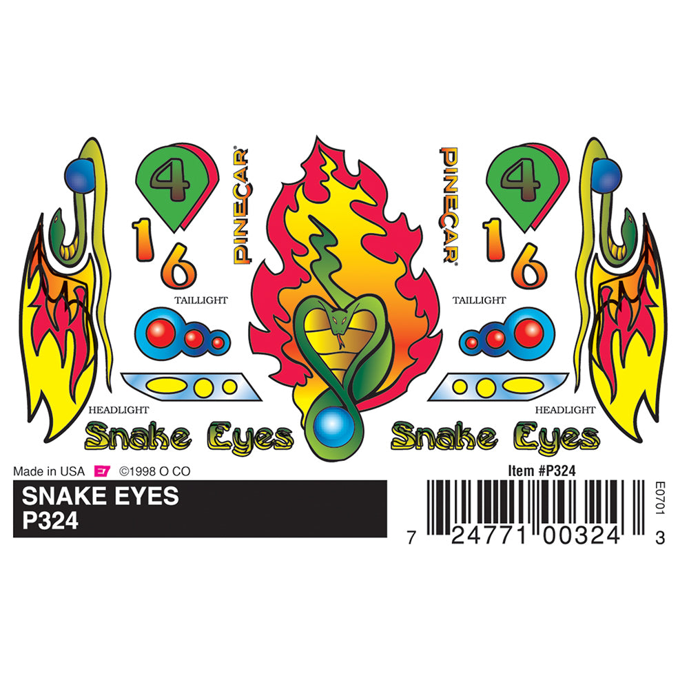 Snake Eyes Stick-On Decals