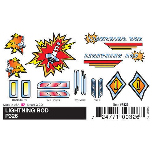 Lightning Rod Stick-On Decals