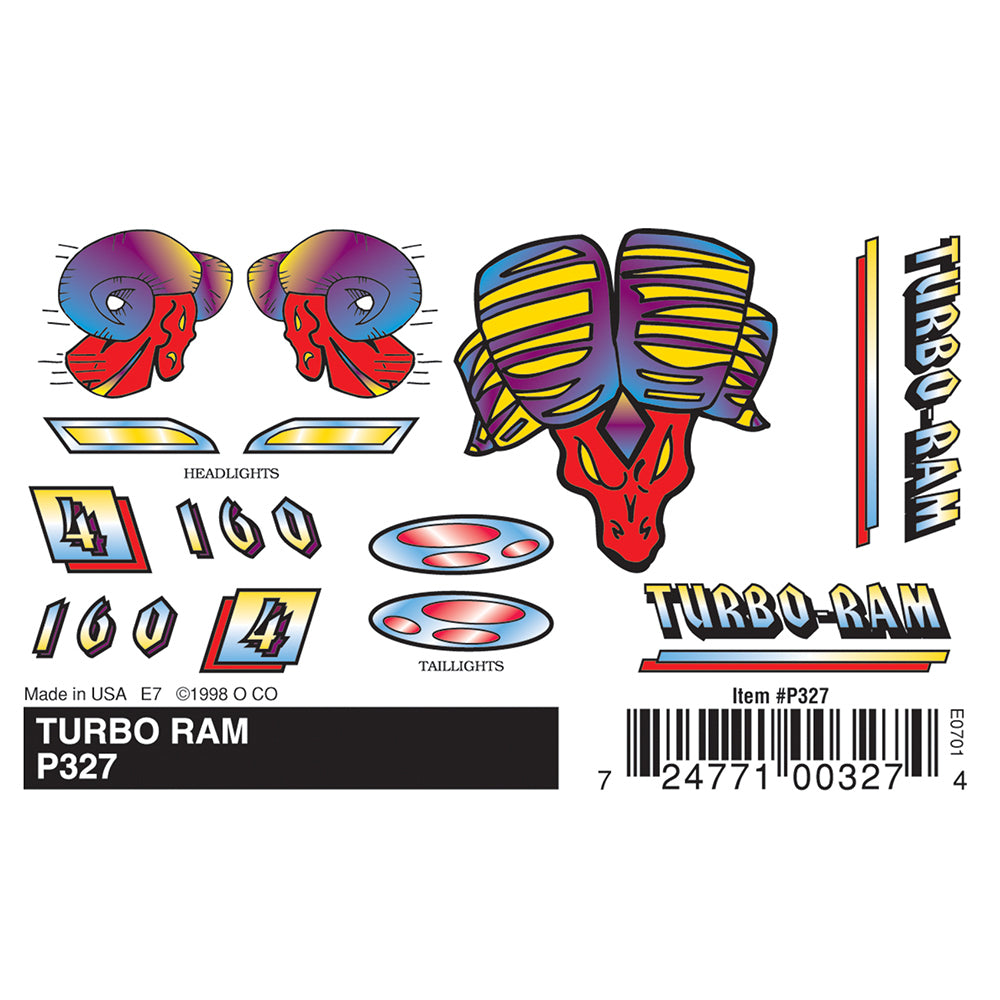 Turbo Ram Stick-On Decals
