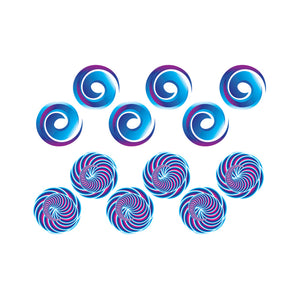 Cyclone Wheel Flare‚® Rub-on Decals - Bachmann -WP4067