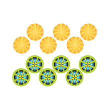 Load image into Gallery viewer, Juiced Wheel Flare‚® Rub-on Decals - Bachmann -WP4068
