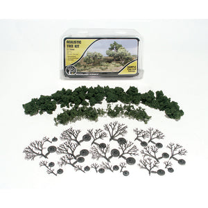 ‚¾"-3" Medium Green Deciduous Trees (21/Kit) - Bachmann -WTR1111