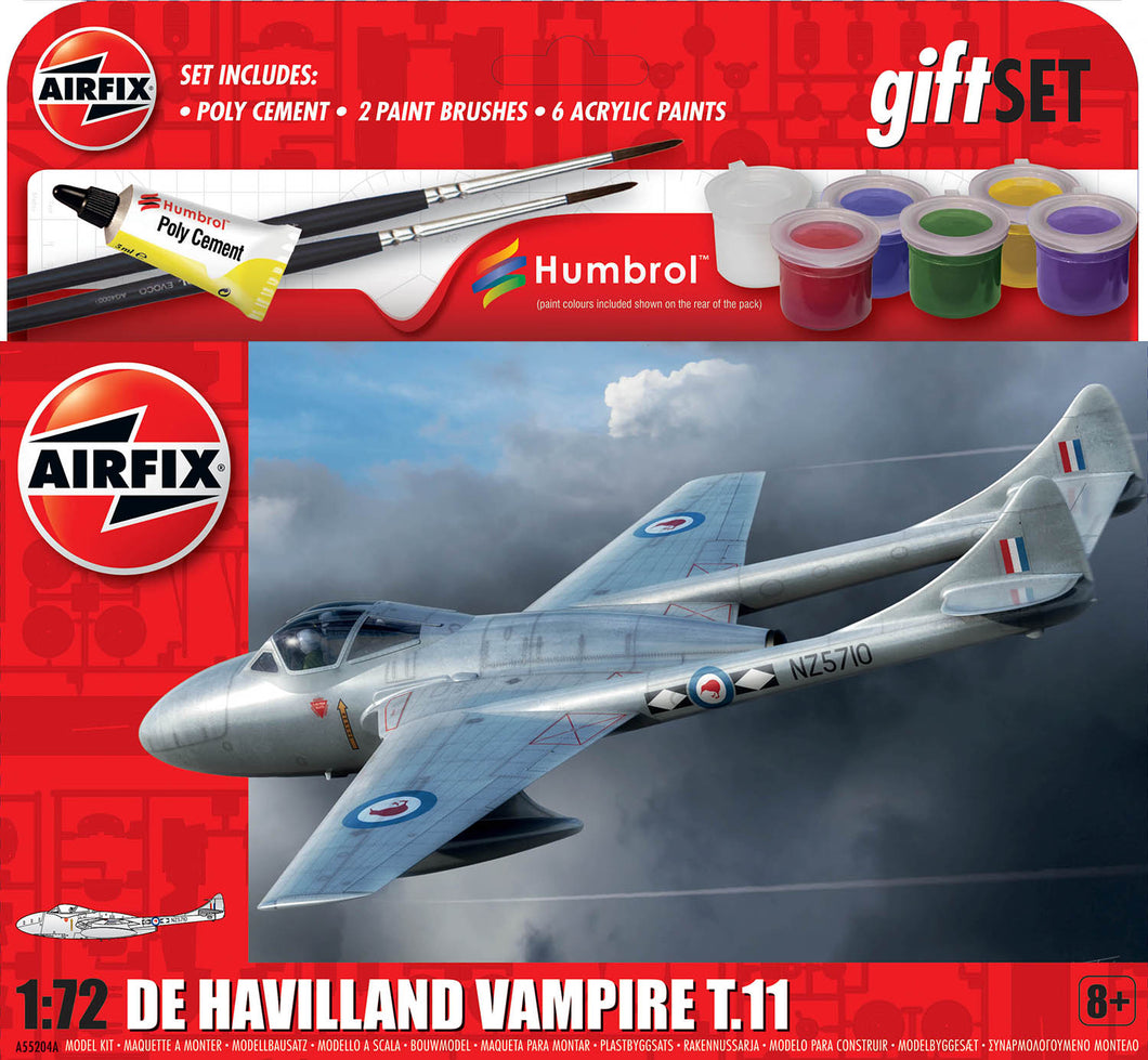 Hanging Gift Set de Havilland Vampire T.11 - Airfix - A55204A - LAST CHANCE TO BUY