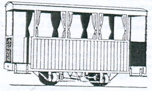 Glyn Valley Tramway 4 Wheel 3rd Class Coach Balcony End Kit