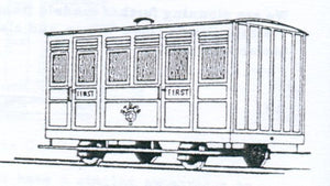 Festiniog Railway 4 Wheel Ashbury 1st Class Coach Kit