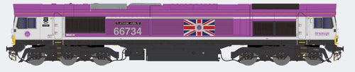 *Class 66 734 'Platinum Jubilee' GBRf Pink (DCC-Fitted)