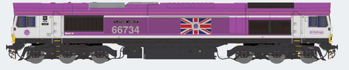 *Class 66 734 'Platinum Jubilee' GBRf Pink (DCC-Sound)
