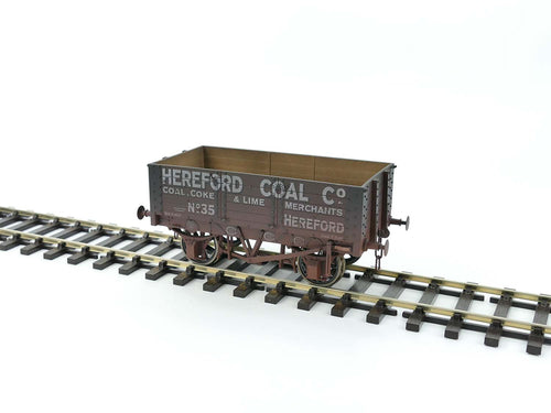 5 Plank Wagon 9ft Wheelbase Hereford Coal 35 Weathered