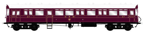 Autocoach GWR Lined Crimson 37 (DCC-Fitted)