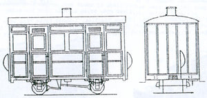 Two Compartment 4 Wheel Coach Kit