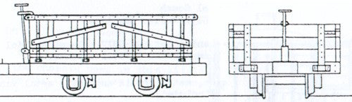 Hudson 4 Wheel Wooden Bodied Dropsided Open Wagon Kit