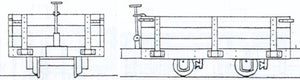 Hudson 4 Wheel Wooden Bodied Three Plank Open Wagon Kit