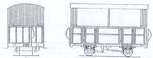 Open Two Compartment 4 Wheel Coach Kit