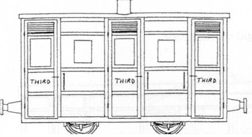 Festiniog and Blaenau 4 Wheel 3rd Class Coach Kit