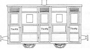 Festiniog and Blaenau 4 Wheel 3rd Class Coach Kit