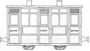 Festiniog and Blaenau 4 Wheel 1st/2nd Class Coach Kit