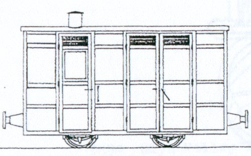Victorian 4 Wheel Passenger Guards Van Kit