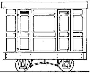 Freelance Panelled 4 Wheel 3rd 2 Compartment Coach Kit