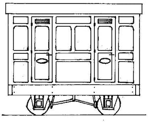 Freelance Panelled 4 Wheel 1st 2 Compartment Coach Kit