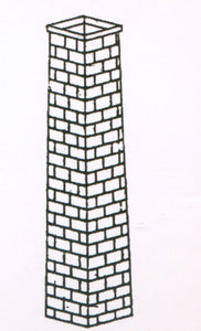 Square Grey Brick Chimneys Kit