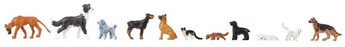Cats (4) & Dogs (8) Figure Set