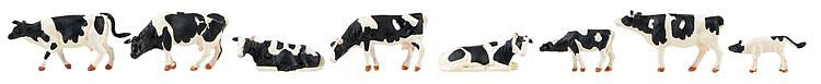 Cows Black/White (8) Figure Set