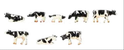 PRE ORDER - Black & White Cows (8) Figure Set