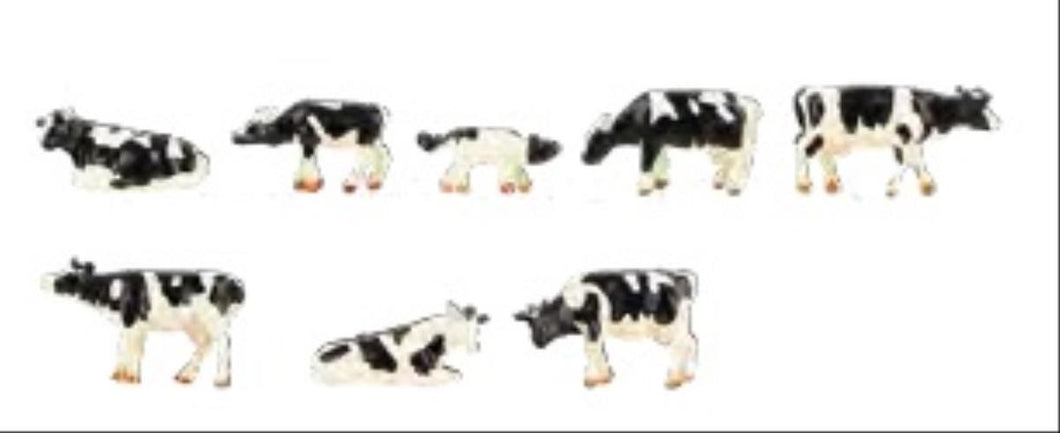 PRE ORDER - Black & White Cows (8) Figure Set