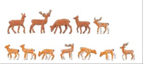 PRE ORDER - Red (5) & Fallow (7) Deer Figure Set