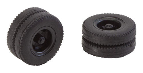 Car System Two Wheels Twin Tyres and Classic Lorry Rims