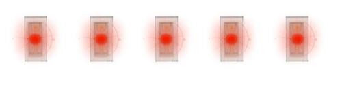 Car System Reflector LEDs Red (5)