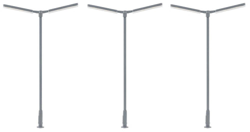 *LED Straight Dbl Arm Street Light Cool White 95mm (3)